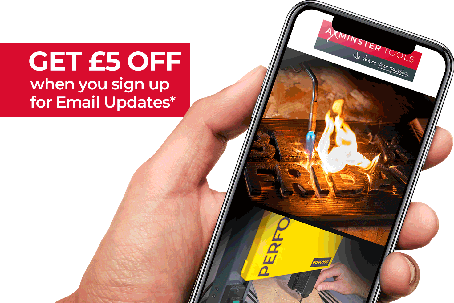Get £5 off when you sign up for Email Updates