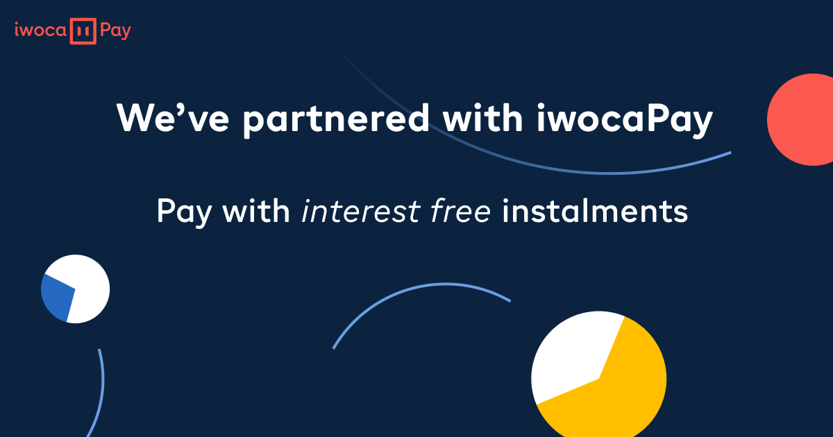 We've partnered with iwocaPay - pay with interest free instalments