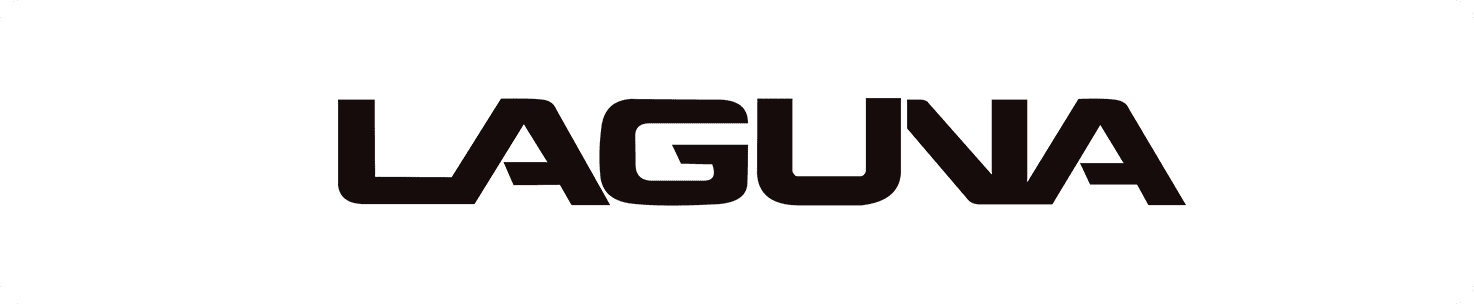 The word 'LAGUNA' appears in a bold black stylized font on a plain white background.
