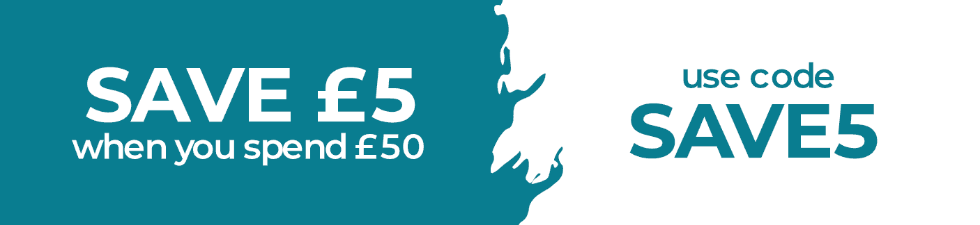Save £5 when you spend £50 - use code: SAVE5